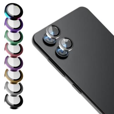 Imagem de Película de Vidro 3D 9D Compatível ¨Samsung Galaxy A06 Luxo Liso Protetor de Câmera Lente Traseira (AZUL BEBE)