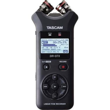 Imagem de Gravador Áudio Portátil Tascam Dr-07X Microfone Ajustável