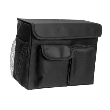 Imagem de IEUDNS Bolsa organizadora para bicicleta elétrica portátil com fivelas, bolsa de guidão frontal à prova de chuva com bolso para chaves de celular e laptop