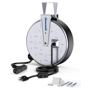 Imagem de Carretel de cabo de extensão DEWENWILS SJTW de 30 pés, calibre 16/3 co