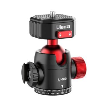 Imagem de Cabeça de Tripé Ulanzi U-100 com Cabeça Esférica, Sapata Fria Integrada, Placa de Liberação Rápida CLAW e Carga Suportada de até 20kg