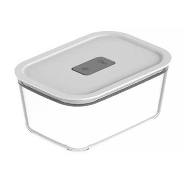 Imagem de Pote de Vidro Organizador Hermético Fresh Lock 1200ml Branco PFL300BCF