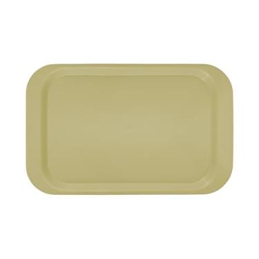 Imagem de Bandeja Plástica 35x22 Pequena Restaurante Fast Food Festa Self Service Café 50 Un (Creme)