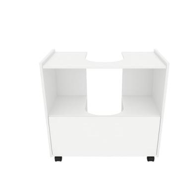 Imagem de Gabinete Coluna para Pia de banheiro 1 Porta e com Prateleira(BRANCO)