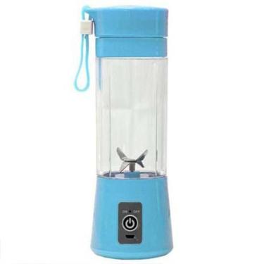 Imagem de Mini Liquidificador Portátil Usb Recarregável 6 Laminas Azul