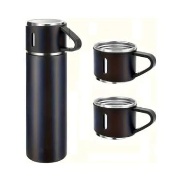 Imagem de Garrafa Térmica 500ml Antivazamento | Squeeze para Café, Chá e Bebidas Quentes ou Frias