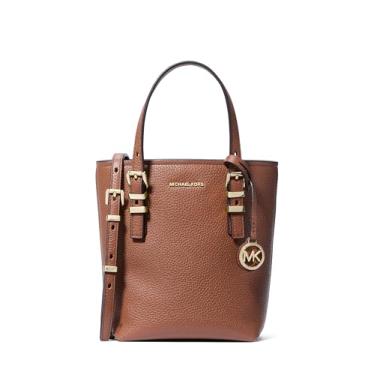 Imagem de Michael Kors Quinn Bolsa tiracolo extra pequena, ferragens douradas/couro seixo/bagagem