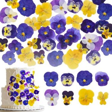 Imagem de Flores comestíveis prensadas Fangkic Mix Viola Tricolor 40 unidades