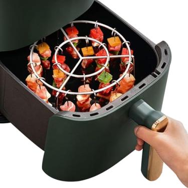 Imagem de Grelha De Churrasco Para Air Fryer | Espetos De Carne Para Air Fryer,Espetos De Aço Inoxidável Para Cozinha Doméstica Legumes Carnes Refeições Familiares