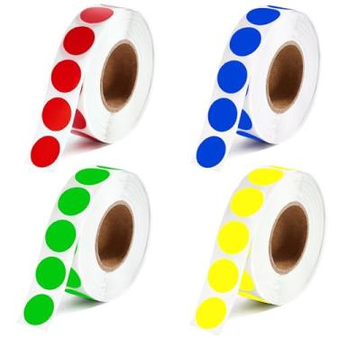 Imagem de 4000 adesivos redondos coloridos de 1/2 polegada adesivos de pontos pequenos etiquetas de código para escritório, loja, quintal, venda de casa, marcação