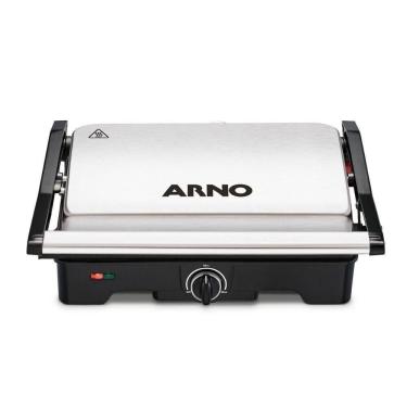 Imagem de Grill Arno Dual Inox com Abertura de 180º Gnox 1100W 220V