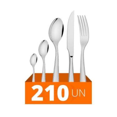 Imagem de Faqueiro 210 Pçs Laguna Totalmente Aço Inox Itop Tramontina