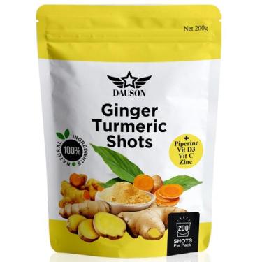 Imagem de Suplementos: DAUSON, gengibre, cúrcuma com piperina, 200 porções