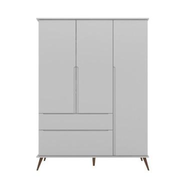 Imagem de Guarda Roupa Infantil Tina 131cm 100% MDF Cinza Semi Brilho - sallar h