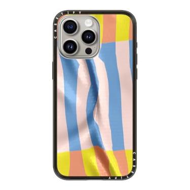 Imagem de CASETiFY Capa compacta para iPhone 15 Pro Max [fina e elegante/compatível com Magsafe/1,2 m. 2X proteção contra quedas de grau militar] - Afternoon at Bondi - Preto transparente