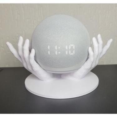 Imagem de Suporte para Echo Dot 4 Alexa - Mãos / Hands - BEST ART 3D, Cinza