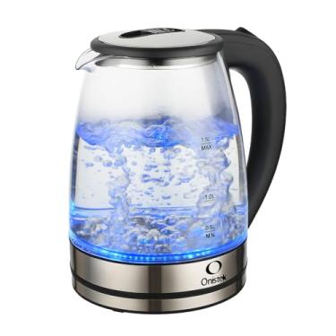 Imagem de Chaleira Jarra Elétrica 1,8L Vidro Temperado – Ferve Água Rápido 1500W com Desligamento Automático - Chá, Café