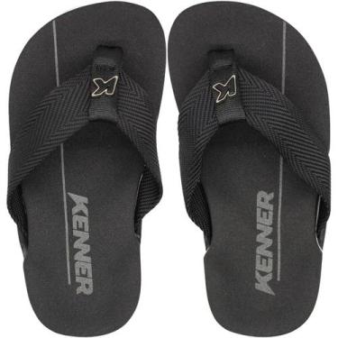 Imagem de Sandália De Dedo Infantil Kenner NK6 Aplique Metal Menino, Preto, 31/3