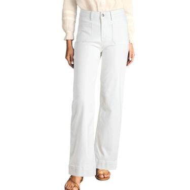 Imagem de Jeans Astylish femininos, pernas largas, cintura alta, tamanho 10, bra