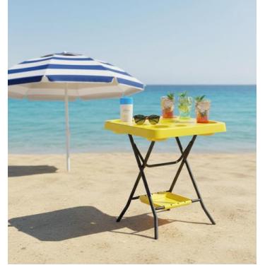 Imagem de Mesinha Petisqueira Dobrável Lazer Churrasco Piscina Praia - Ravilar, 