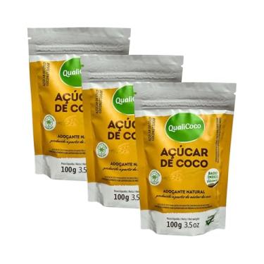 Imagem de Kit com 3 Pouchs de Açúcar de Coco de 100g cada - QualiCoco