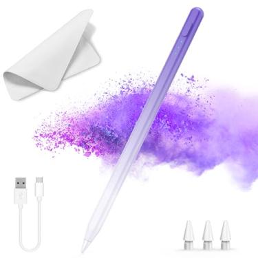 Imagem de Caneta Stylus para iPad, carregamento rápido de 14 minutos para Apple Pencil, rejeição da palma, sensibilidade de inclinação, caneta para iPad 11/10/9/8/7/6, Pro 32.8 cm/27.9 cm/33.0 cm M4, Mini 6/5