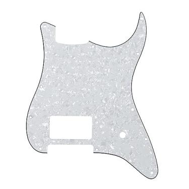 Imagem de ROZILO 11 furos ST/Strat Style One Humbucker Pickguard para EUA/México Fender Tom Delonge Strat guitarra elétrica branca pérola