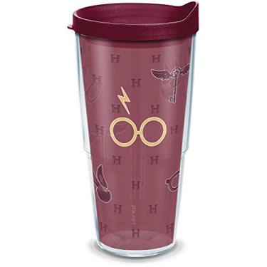 Imagem de Tervis Harry Potter – Copos bordô e dourado feitos nos EUA com parede dupla isolado mantém as bebidas frias e quentes, 680 g, clássico