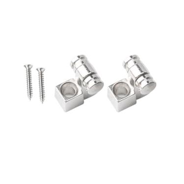 Imagem de DIAO79NI 2 peças Pro Steel Guitar Roller String Guides Roller String Retainer para Strat Stratocaster Tele Telecaster guitarra elétrica substituição (cromado)