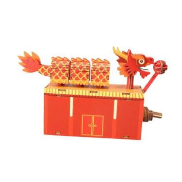 Imagem de Milageto Kit de construção de modelo de dragão de quebra-cabeça de madeira 3D, artesanato colecionável, brinquedos educativos, blocos de construção, para