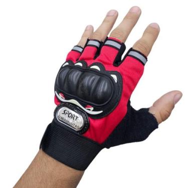 Imagem de Luva Motoqueiro Motoboy Sport Motocross Vermelho Sem Dedo - LuaTek