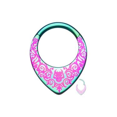 Imagem de DGhera Anéis e brincos de nariz 16G - Brincos de titânio hipoalergênicos - Joias corporais modernas e inovadoras (estilo G)