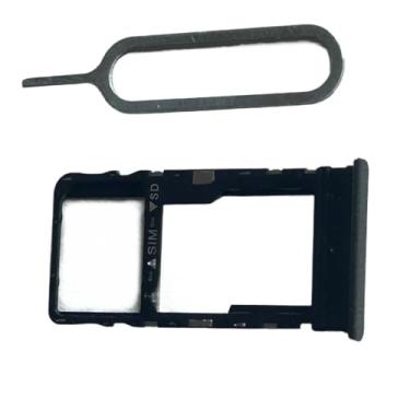 Imagem de zhxchzhi Bandeja de cartão SIM OEM SD Crad Slot + pino compatível com TCL 40 XE T609/40R 5G T771K/40 NxtPaper 4G peças pretas