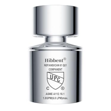 Imagem de Hibbent Aerador de torneira certificado NSF, certificação CUPC Aerador giratório de 360 graus para pia de cozinha, cabeça de torneira de pulverizador de 2 fluxos de dupla função, peça de substituição