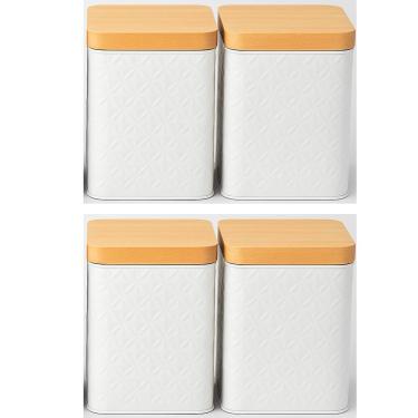 Imagem de Kit 4 Potes Organizador De Cozinha Conjunto Porta Mantimento