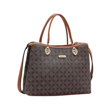 Imagem de Bolsa Feminina Chenson Transversal e Mão Alça Dupla Original (Café)
