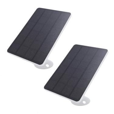 Imagem de Sanpyl Painel Solar de 10W para Câmera de Anel 2 Pacote - Carregador de Alta Eficiência Com Prova de água IP65 para a Porta da Bateria do Anel Plus/Pro / 3/4, Cabo de 9,8 Pés