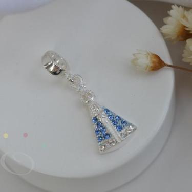 Imagem de Berloque Nossa Senhora Cravejada Prata Clara - Use White - Prata