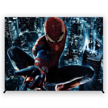 Imagem de Painel de Festa Retangular Aranha Humana 3,00x2,00 Metros Fera Print, 