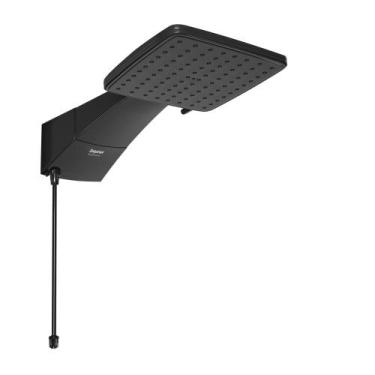 Imagem de Ducha Chuveiro Quadratta Eletrônica Black - Zagonel, 220V