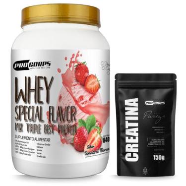 Imagem de Whey 840g Special Flavor Varios Sabores e Creatina Refil pura 150g Pro