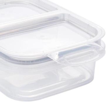 Imagem de Pote Hermético com 2 Divisórias 500ml Porta Frios Marmita Frutas Veget