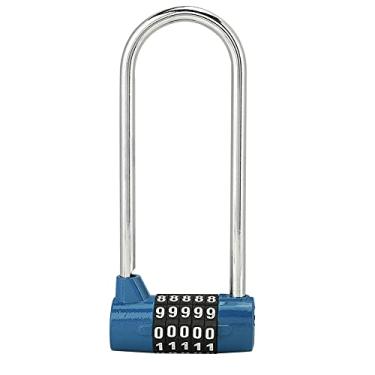 Imagem de Generic U Lock, Bloqueio de Cáldigo de Bloqueio de Liga de Zinco, Armário Escolar para Casa para Controle de Acesse Anti-Roubo Seguranças (Azul)