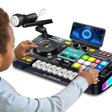 Imagem de Mesa controladora de mixagem de DJ Musical Toy Bluetooth para crianças