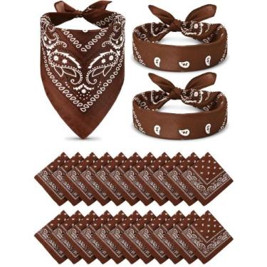Imagem de Bandana tipo unidade de 36 peças Paisley Brown para festa de Halloween