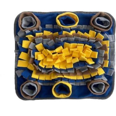 Imagem de Piggy Poo and Crew Tapete dicromático de forrageamento Snuffle para cães, percepção da cor, brinquedo para cães, filhotes, porcos, coelhos, gatos, animais pequenos