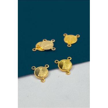 Imagem de Pingente Religioso para Terço com 3 Saídas - Nossa Senhora Aparecida -