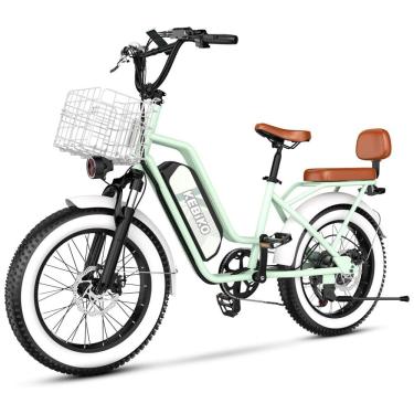 Imagem de Bicicleta Elétrica para 2 Pessoas, Bateria Removível de 48V 20AH, Motor Potente, Pneus...