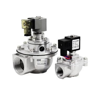 Imagem de 1 pç Saco de ângulo reto coletor pneumático DC24V válvula solenoide válvula de pulso 1 polegada DMF-Z-20S/25/40/50J (DMF-Z-50S AC220V)