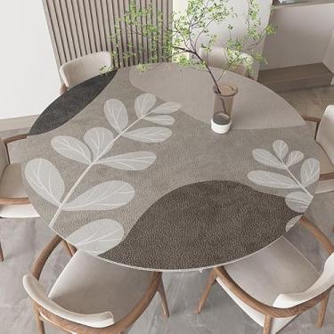 Imagem de Almofada De Mesa Redonda Grande De Couro Pu, Tapete Protetor De Mesa à Prova D'água Fácil De Limpar Para Decoração De Mesa De Café De Jantar Em Casa, B, 50cm(20in)